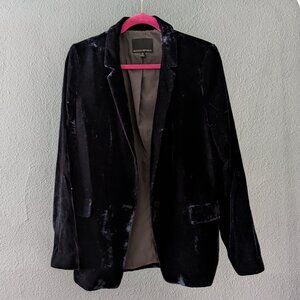 Women's Banana Republic Navy Blue Velvet Slouch Blazer - Sz 10
